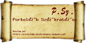 Porkoláb Szókratész névjegykártya